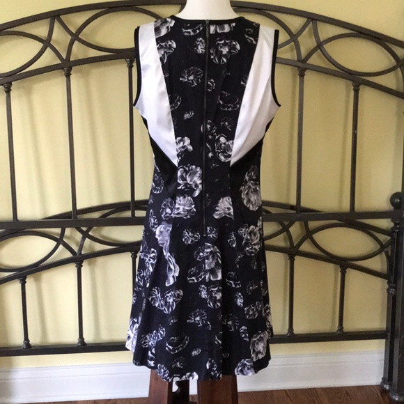Prabal Gurung for Target Black Floral Fit and Flare Dress Size 14 Retro Print - Picture 6 of 8